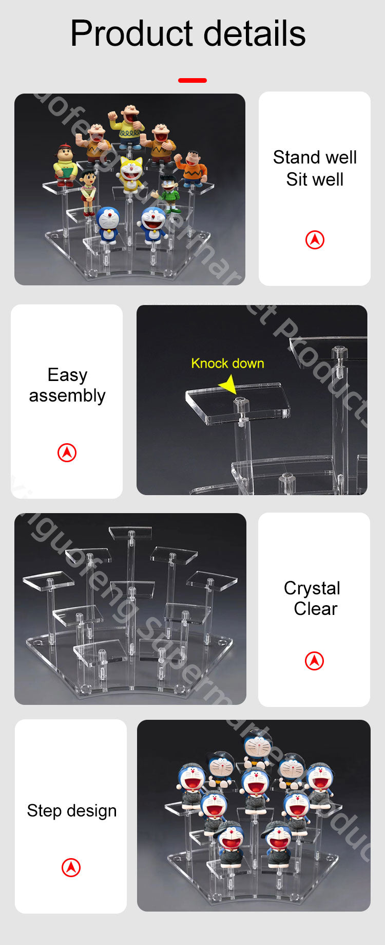 Multi-stand acrylic display table