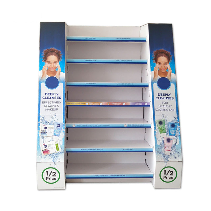 Supermarket trapezoidal corrugated paper display rack Only customization