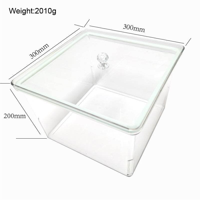 Two siezes Square candy bin PET+Glass