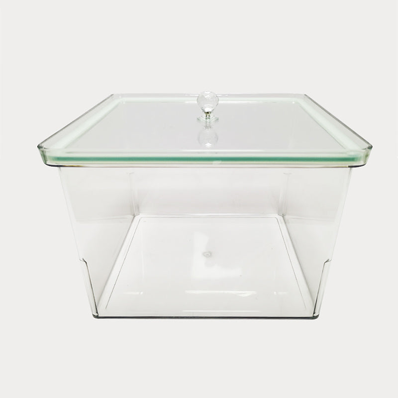 Two siezes Square candy bin PET+Glass