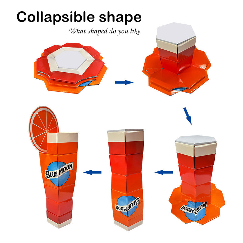Fruit juice molding corrugated paper promotion display stand