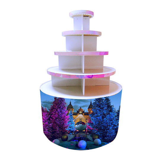 Corrugated paper circular display stand