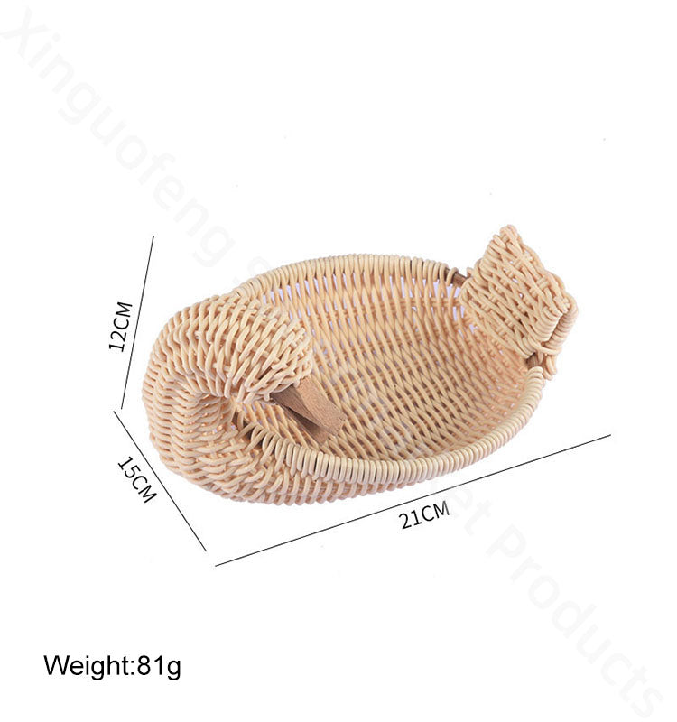 Goose Imitation Rattan Woven Basket PP Vine Supermarket Animal Tray Retail Rack Hot Sale High Quality Unique Design For Fruit