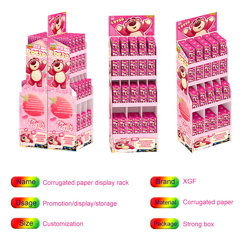 Pink Cute Cartoon corrugated paper rack