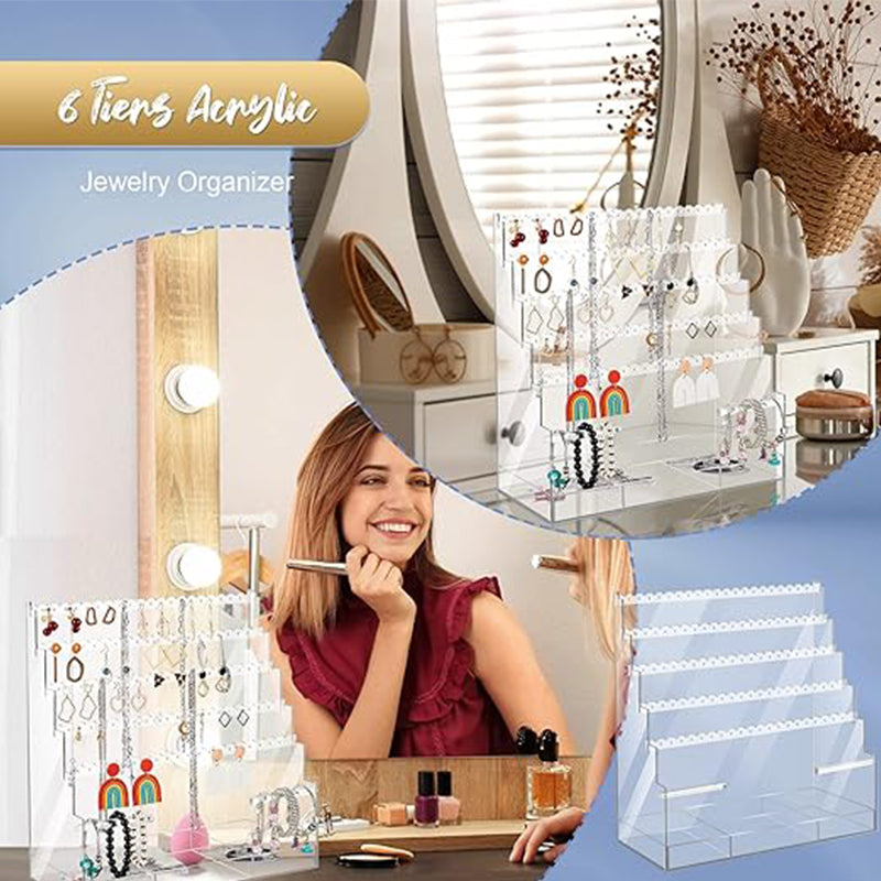 Acrylic jewelry multi-layer storage box