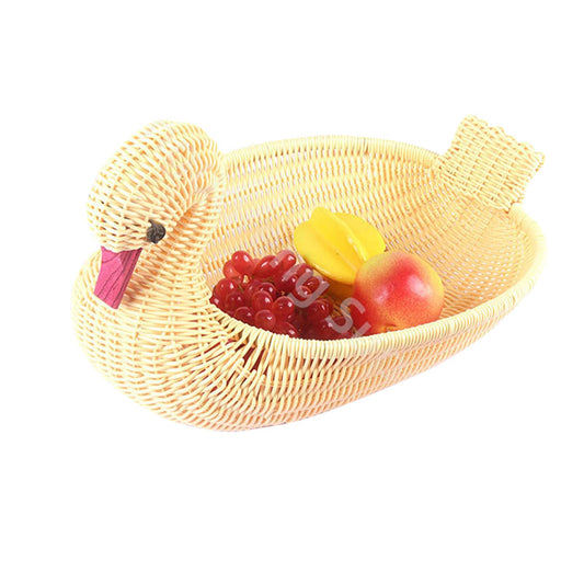 Goose Imitation Rattan Woven Basket PP Vine Supermarket Animal Tray Retail Rack Hot Sale High Quality Unique Design For Fruit
