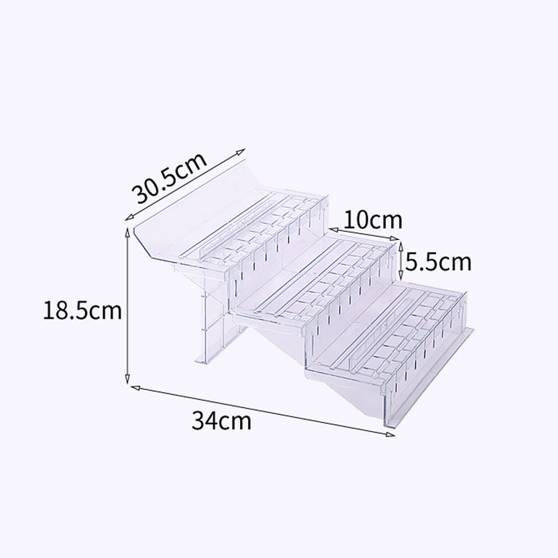 Transparent Ladder Display Stand Multi-layer Supermarket Hot Sale High Quality ABS Material Not Easy To Break For Fruits Shop