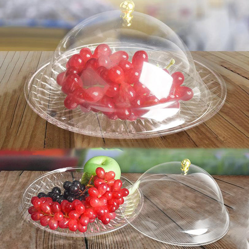 Transparent Food Foretatse Plate With Lid Supermarket Display Stand Fruit Candy Sweet Shop Dispenser Customization Products