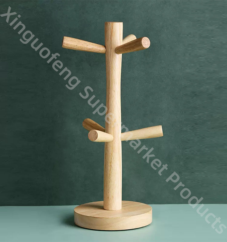 Supermarket products Cup display rack original wood six of support hang glasses parts stand eyeglasses racks