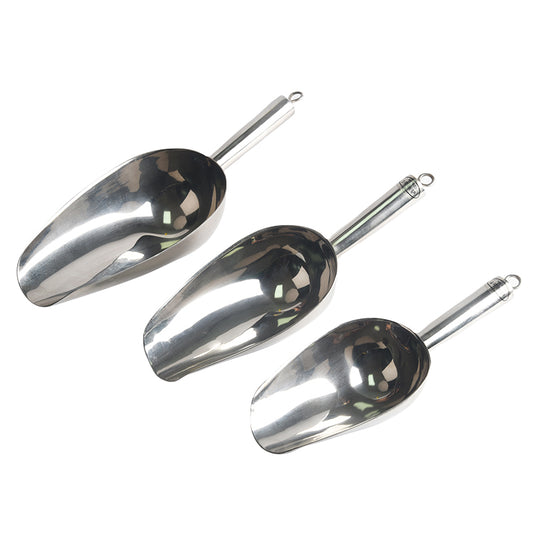 Stainless Steel Thicken Multi-purpose Shovel Qualitative Material Scoop Promotion Price Supermarket Durable Candy Nuts Grain
