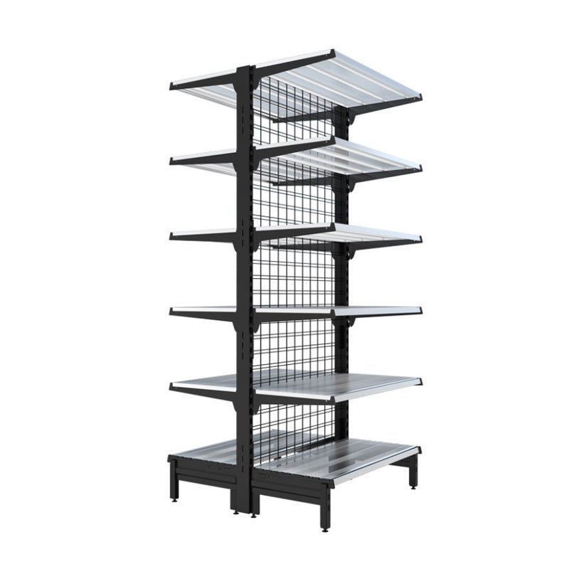 supermarket shelf mall rack Wooden Block Free Standing Corrugated Cardboard Racks Shelves for commodity