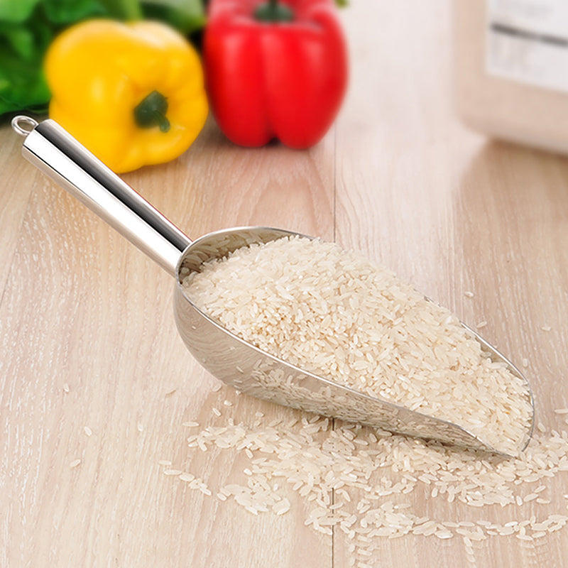 Stainless Steel Thicken Multi-purpose Shovel Qualitative Material Scoop Promotion Price Supermarket Durable Candy Nuts Grain