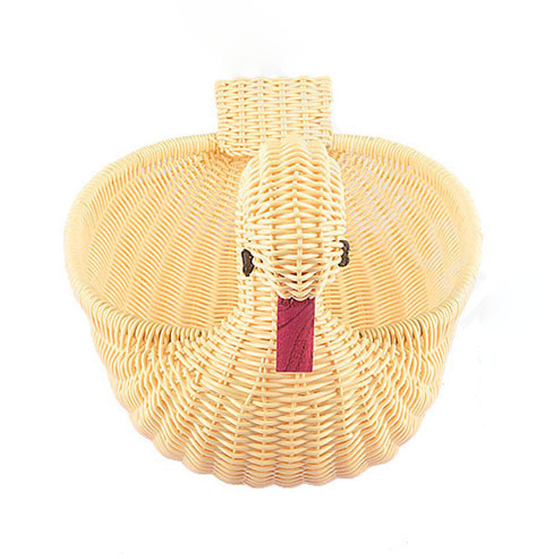 Goose Imitation Rattan Woven Basket PP Vine Supermarket Animal Tray Retail Rack Hot Sale High Quality Unique Design For Fruit