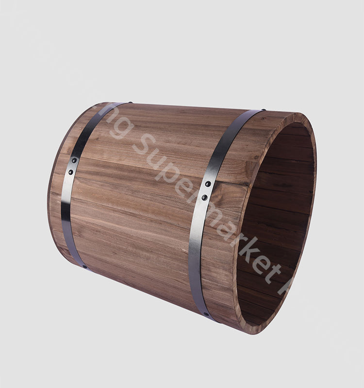 Supermarket wooden rice bucket grocery Cereal Storage Bucket daily provisions bulk foods Restaurant Wood Barrel