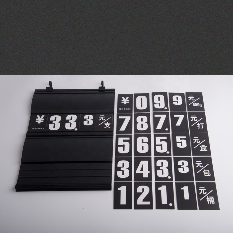 PVC price tag 8 rooms price sign display holder Adjustable price tag display Clothing Garment supermarket Frozen Seafood