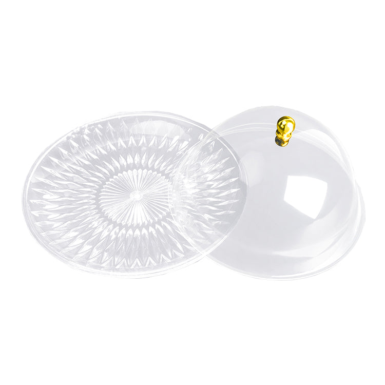 Transparent Food Foretatse Plate With Lid Supermarket Display Stand Fruit Candy Sweet Shop Dispenser Customization Products