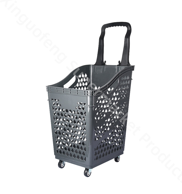 shopping cart large capacity multifunction PP Rubber wheel 2.8kg PP raw material tall shaped design colorful handles carts