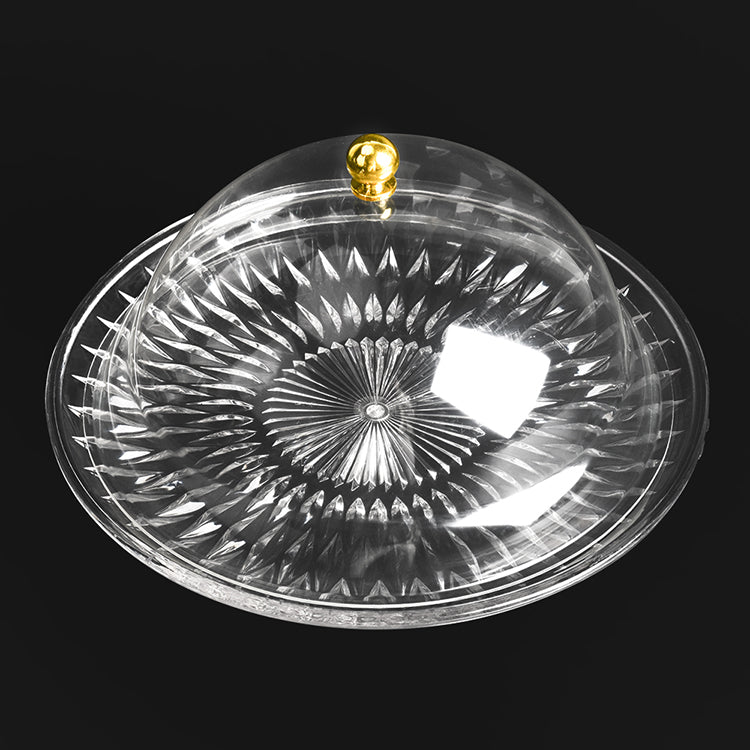 Transparent Food Foretatse Plate With Lid Supermarket Display Stand Fruit Candy Sweet Shop Dispenser Customization Products