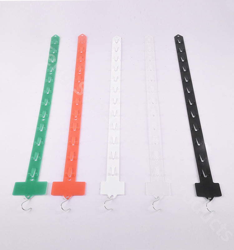 Orange 66cm 7.5cm Strip chips snack hanger PP 12 Hooks pop colorful Hangers Retail Clip Strips For Retailing shop