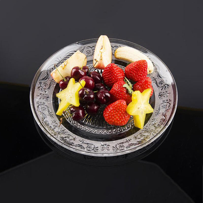 Transparent Food Foretatse Plate With Lid Supermarket Display Stand Fruit Candy Sweet Shop Dispenser Customization Products