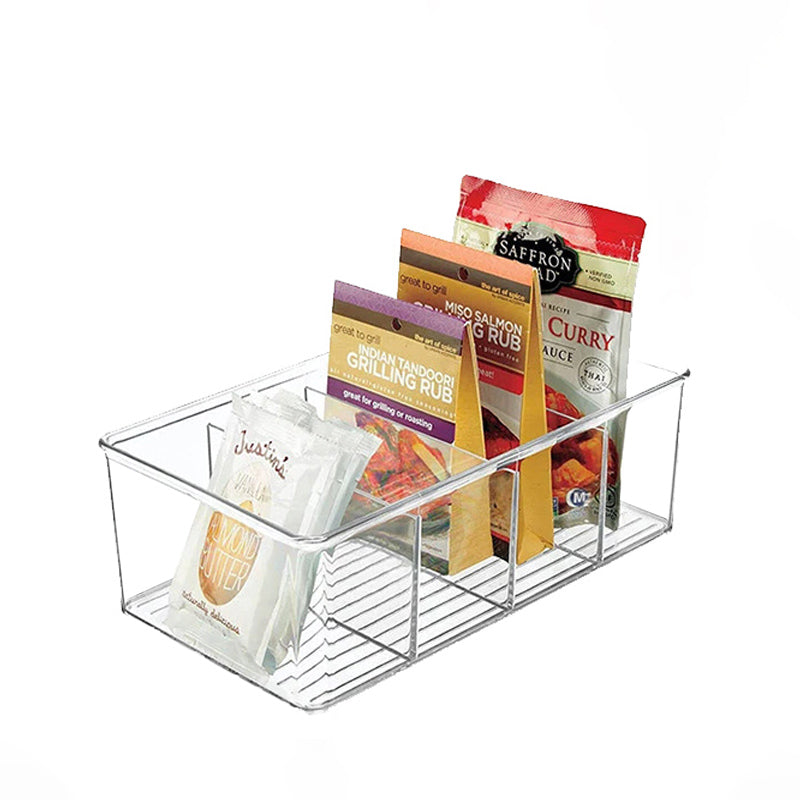 Acrylic Customized Storage Box Fourfold Display Transparent Promotional High Quality Supermarket Household For Tableware Toy