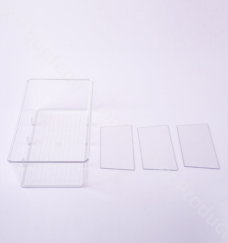 Acrylic Customized Storage Box Fourfold Display Transparent Promotional High Quality Supermarket Household For Tableware Toy