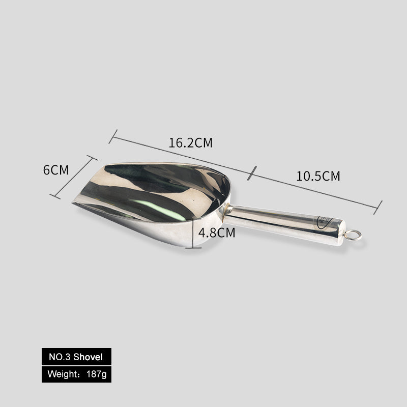 Stainless Steel Thicken Multi-purpose Shovel Qualitative Material Scoop Promotion Price Supermarket Durable Candy Nuts Grain