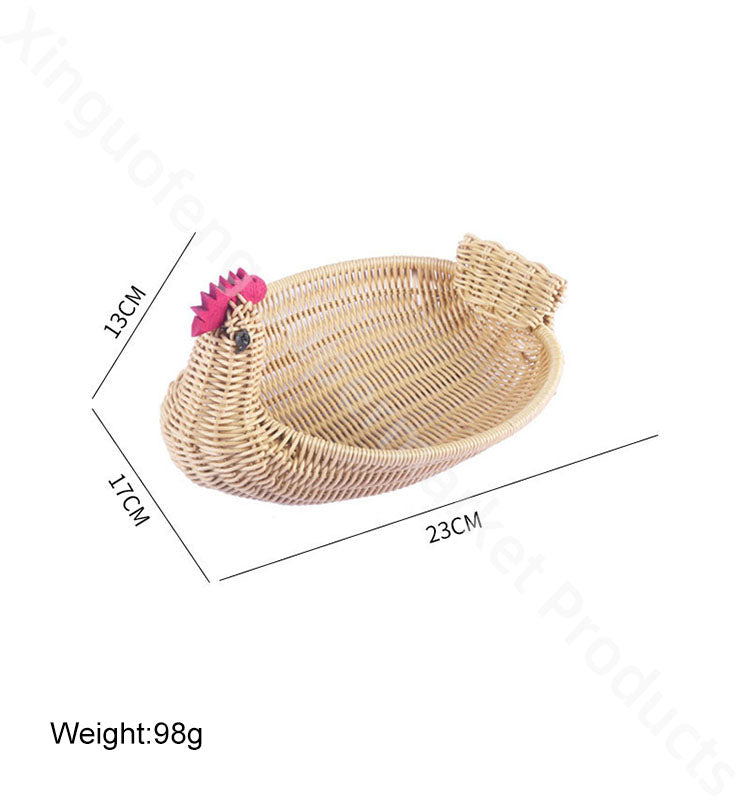 Goose Imitation Rattan Woven Basket PP Vine Supermarket Animal Tray Retail Rack Hot Sale High Quality Unique Design For Fruit