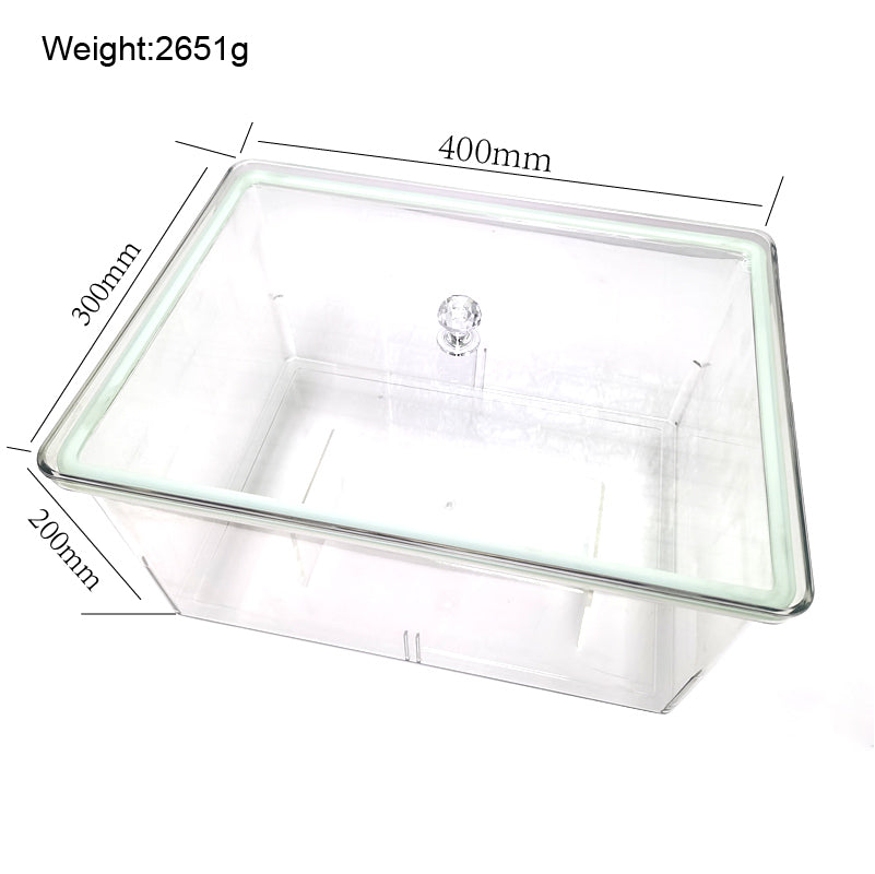 Two siezes Square candy bin PET+Glass