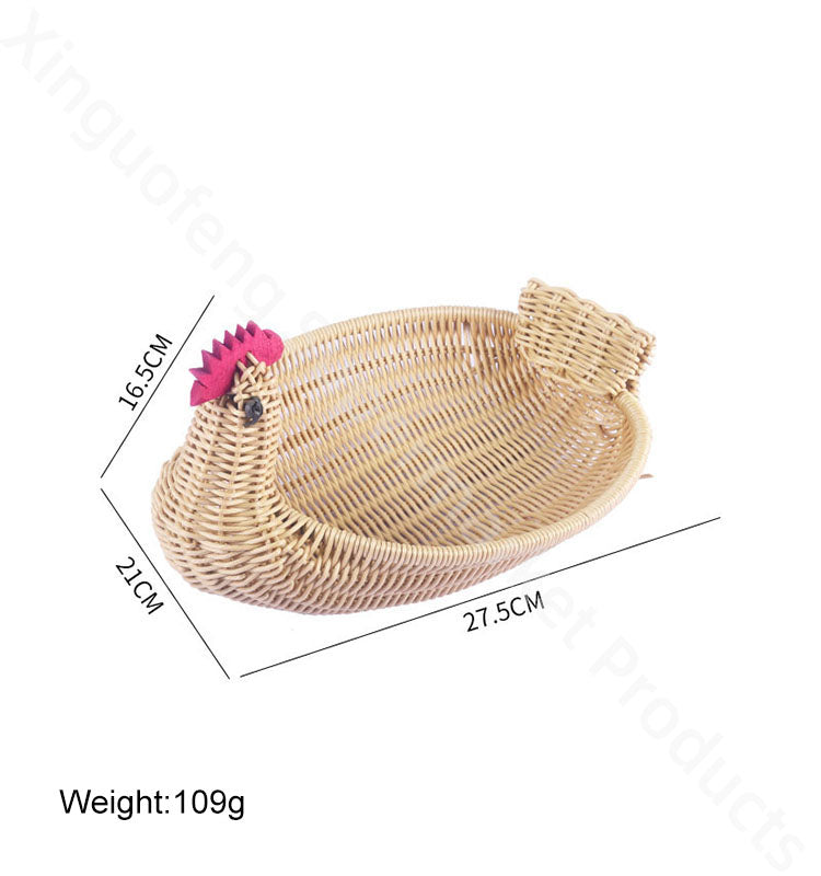 Goose Imitation Rattan Woven Basket PP Vine Supermarket Animal Tray Retail Rack Hot Sale High Quality Unique Design For Fruit