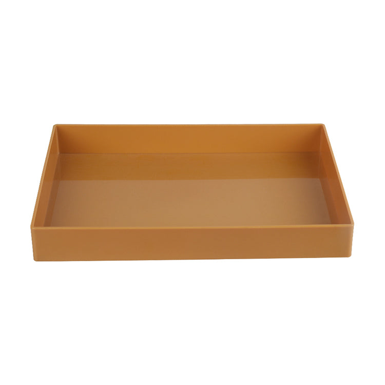 Wear resistant durable pressure resistant smooth yellow tray for vegetable fruit tray