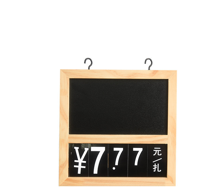 A4 POP supermarket wooden hanging erasable fruit and vegetable price frame tag display holder