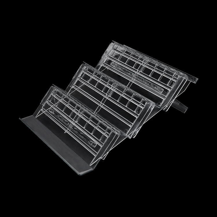 Trapezoidal display stand three/two layers 90/60 degree display transparent rack