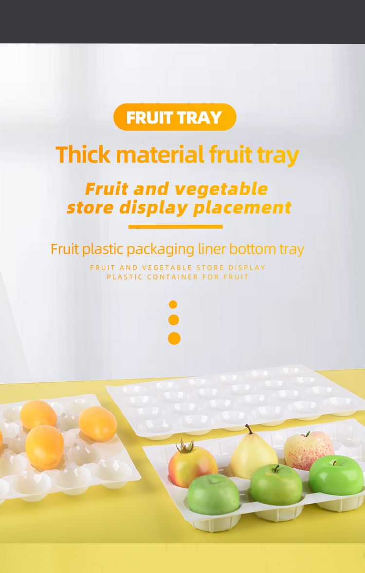 Custom Fruit Plastic Package Liner Bottom Tray For Supermarket categorization and Tidiness