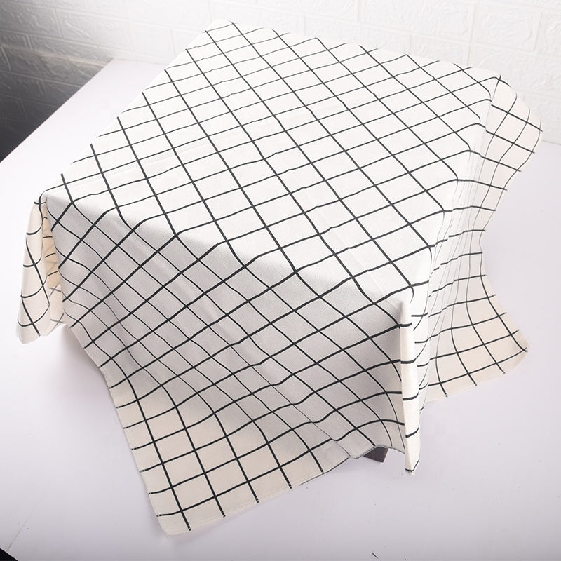 Custom Decoration Soft Cotton and Linen blend Table cloth for supermarket