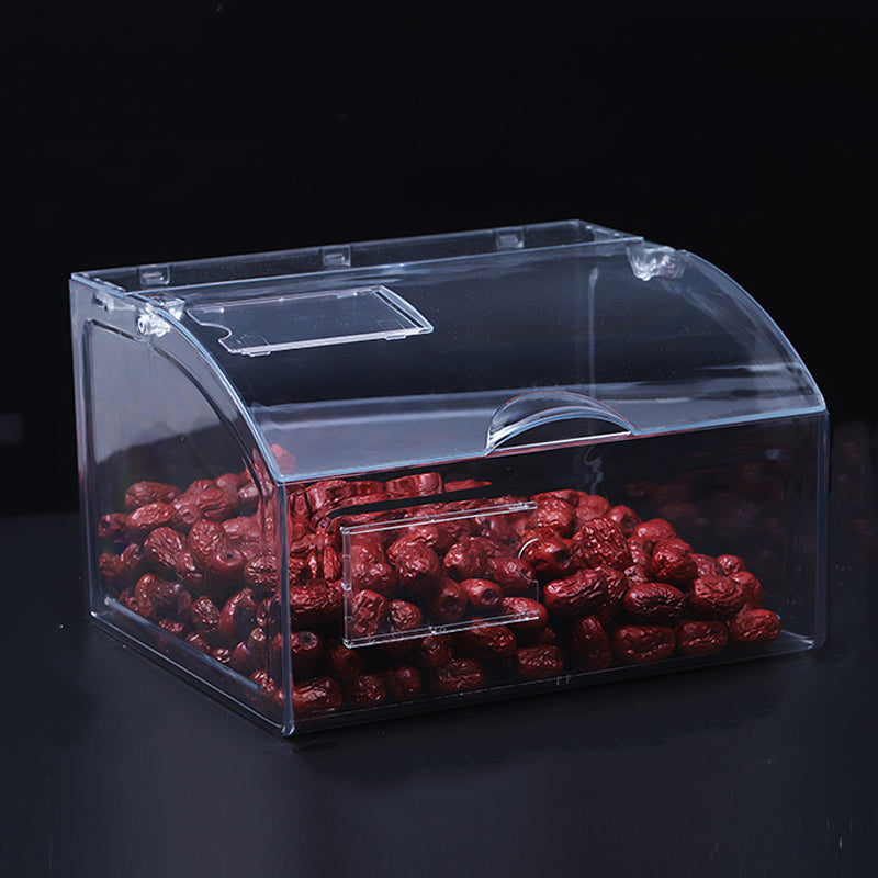 supermarket acrylic candy box transparent 10L to 20L square circle shaped boxes mall storage snack gaine