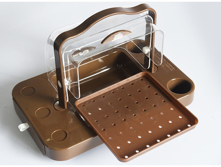 Coffee color Bread,Cake,Fruit and Vegetables Sample Tray with Draw