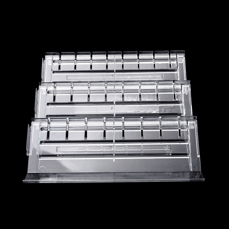 Trapezoidal display stand three/two layers 90/60 degree display transparent rack