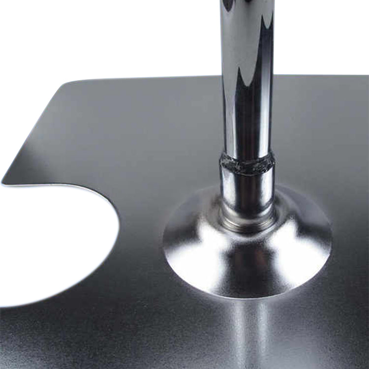 L shape poster display stand Floor Type H210m W39cm Stainless Steel POP customization