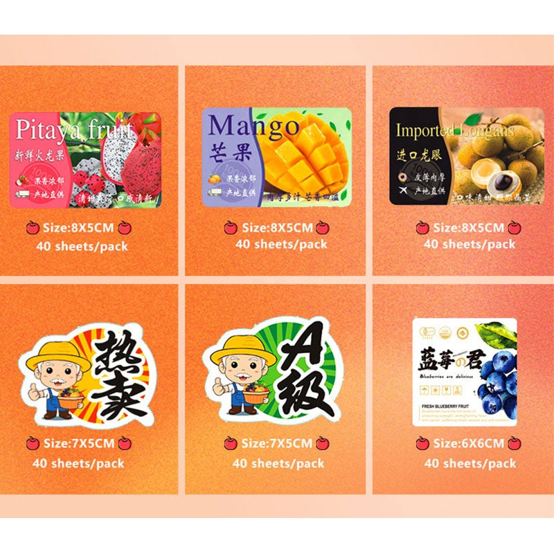 Factory Direct Sale Decoration Artificial Simulation Fruit Sticker for Supermarket