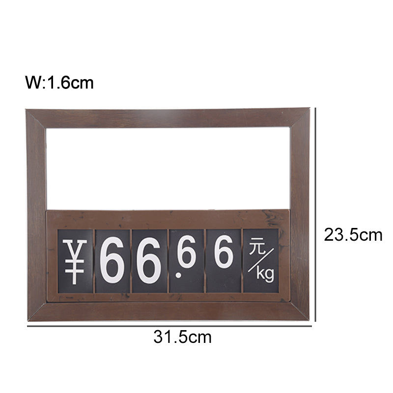 A4 POP supermarket wooden hanging erasable fruit and vegetable price frame tag display holder