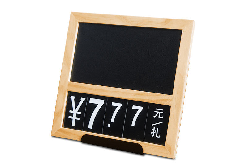 A4 POP supermarket wooden hanging erasable fruit and vegetable price frame tag display holder