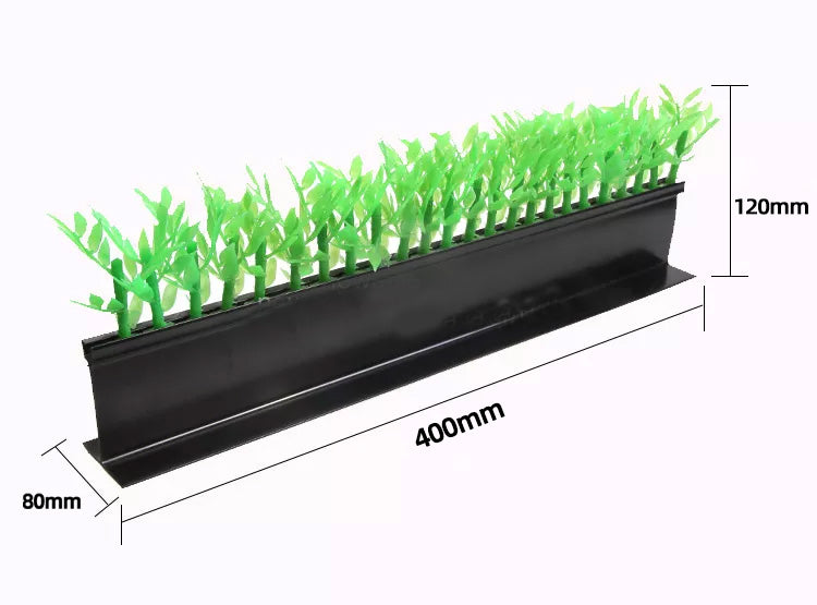 Customize Grass Hedge Plastic Partition Boxwood Hedge Green Plant decoration Grass Divider for supermarket Lenght40cm/80cm