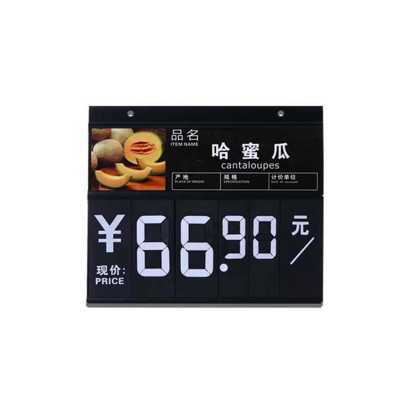 POP supermarket wooden hanging erasable fruit and vegetable price frame tag display holder