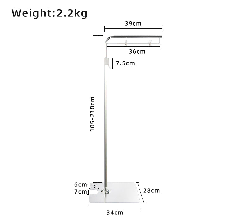 L shape poster display stand Floor Type H210m W39cm Stainless Steel POP customization