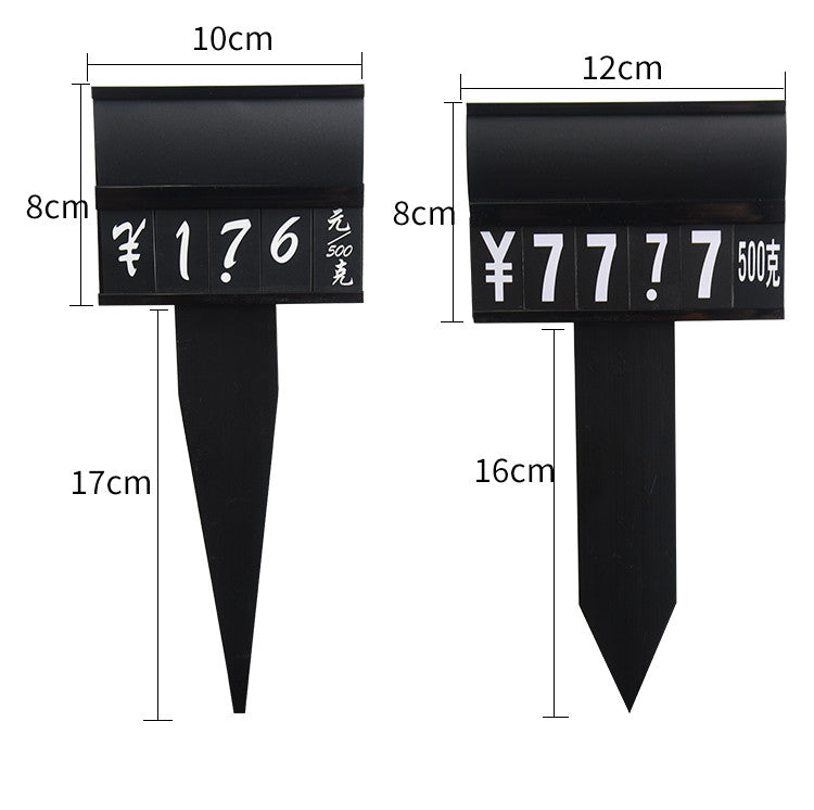 120 240 supermarket price board Frozen Seafood price tag display holder Adjustable price tag display