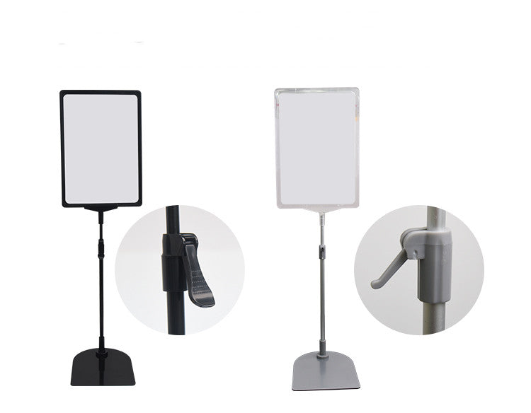 Durable A4 A3 size supermarket frame board free standing display rack extendable stand promotion sales for poster paper