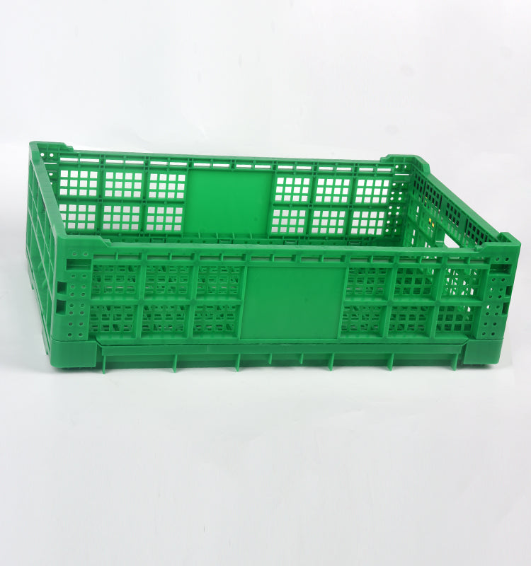 Green display case Fresh Box Turnover Packaging Crate display cabinet For Fruit Vegetable Turnover Crates