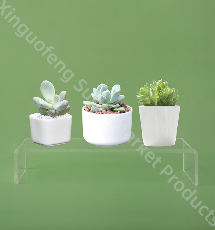 one layer display stand transparent Acrylic stepped 280g thickened large capacity W8cm L30cm shelf for cosmetics perfume Toy