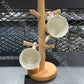 Supermarket products Cup display rack original wood six of support hang glasses parts stand eyeglasses racks